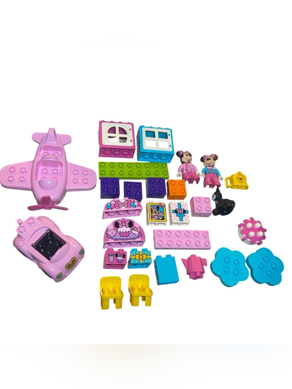 Lego Pink and Blue Playset with Yellow, Purple & Green Accents